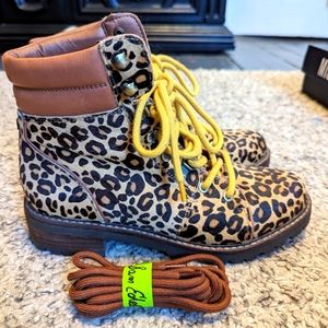 Sam Edelman Leopard Hiking Boots